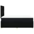 cadre de lit avec matelas noir 120x190 cm tissu