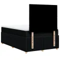 cadre de lit avec matelas noir 120x190 cm tissu