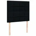 cadre de lit avec matelas noir 120x190 cm tissu