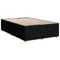 cadre de lit avec matelas noir 120x190 cm tissu