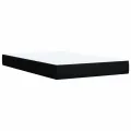 cadre de lit avec matelas noir 120x190 cm tissu