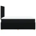 cadre de lit avec matelas noir 120x190 cm tissu