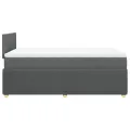 cadre de lit avec matelas gris foncé 120x190cm tissu