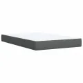 cadre de lit avec matelas gris foncé 120x190cm tissu