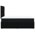 cadre de lit avec matelas noir 120x190 cm tissu