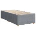 cadre de lit avec matelas Gris clair 90x200 cm Tissu