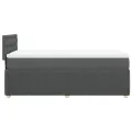 cadre de lit avec matelas Gris foncé 90x200 cm Tissu
