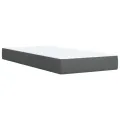 cadre de lit avec matelas Gris foncé 90x200 cm Tissu