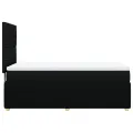 cadre de lit avec matelas Noir 100x200 cm Tissu