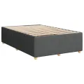 cadre de lit avec matelas Gris foncé 120x200cm Tissu