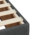 cadre de lit avec matelas Gris foncé 120x200cm Tissu