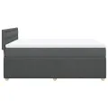 cadre de lit avec matelas Gris foncé 160x200cm Tissu