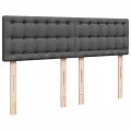 cadre de lit avec matelas Gris foncé 160x200cm Tissu
