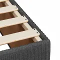 cadre de lit avec matelas Gris foncé 160x200cm Tissu