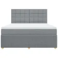 cadre de lit avec matelas Gris clair 180x200cm Tissu