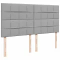 cadre de lit avec matelas Gris clair 180x200cm Tissu