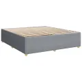 cadre de lit avec matelas Gris clair 180x200cm Tissu