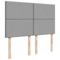 cadre de lit avec matelas Gris clair 140x200cm Tissu