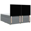 cadre de lit avec matelas Gris clair 180x200cm Tissu