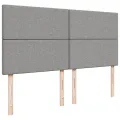 cadre de lit avec matelas Gris clair 180x200cm Tissu