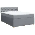 cadre de lit avec matelas Gris clair 140x200cm Tissu