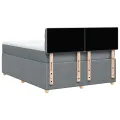 cadre de lit avec matelas Gris clair 140x200cm Tissu