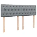 cadre de lit avec matelas Gris clair 140x200cm Tissu