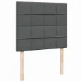 cadre de lit avec matelas Gris foncé 120x200cm Tissu