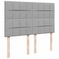cadre de lit avec matelas Gris clair 140x200cm Tissu