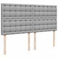 cadre de lit avec matelas Gris clair 180x200cm Tissu