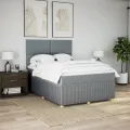 cadre de lit avec matelas Gris clair 160x200cm Tissu