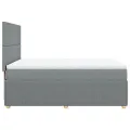 cadre de lit avec matelas Gris clair 160x200cm Tissu