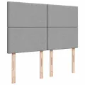 cadre de lit avec matelas Gris clair 160x200cm Tissu