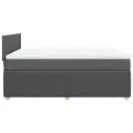 cadre de lit avec matelas Gris foncé 140x190cm Tissu