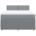 cadre de lit avec matelas Gris clair 140x200cm Tissu