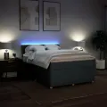 cadre de lit avec matelas Gris foncé 160x200cm Tissu