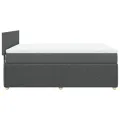 cadre de lit avec matelas Gris foncé 160x200cm Tissu