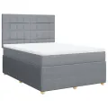 cadre de lit avec matelas Gris clair 160x200cm Tissu