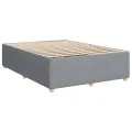 cadre de lit avec matelas Gris clair 160x200cm Tissu