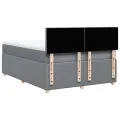 cadre de lit avec matelas Gris clair 140x200cm Tissu