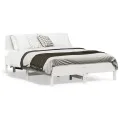 Cadre de lit sans matelas blanc 140x200 cm bois de pin massif
