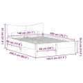 Cadre de lit sans matelas blanc 140x200 cm bois de pin massif