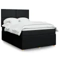 cadre de lit avec matelas Noir 140x200 cm Tissu