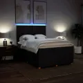 cadre de lit avec matelas Noir 140x200 cm Tissu