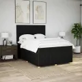 cadre de lit avec matelas Noir 140x200 cm Tissu