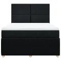 cadre de lit avec matelas Noir 140x200 cm Tissu