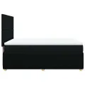 cadre de lit avec matelas Noir 140x200 cm Tissu