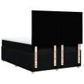 cadre de lit avec matelas Noir 140x200 cm Tissu