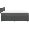 cadre de lit avec matelas Gris foncé 140x190cm Tissu