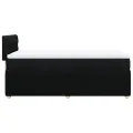 cadre de lit et matelas Noir 80x200 cm Tissu
